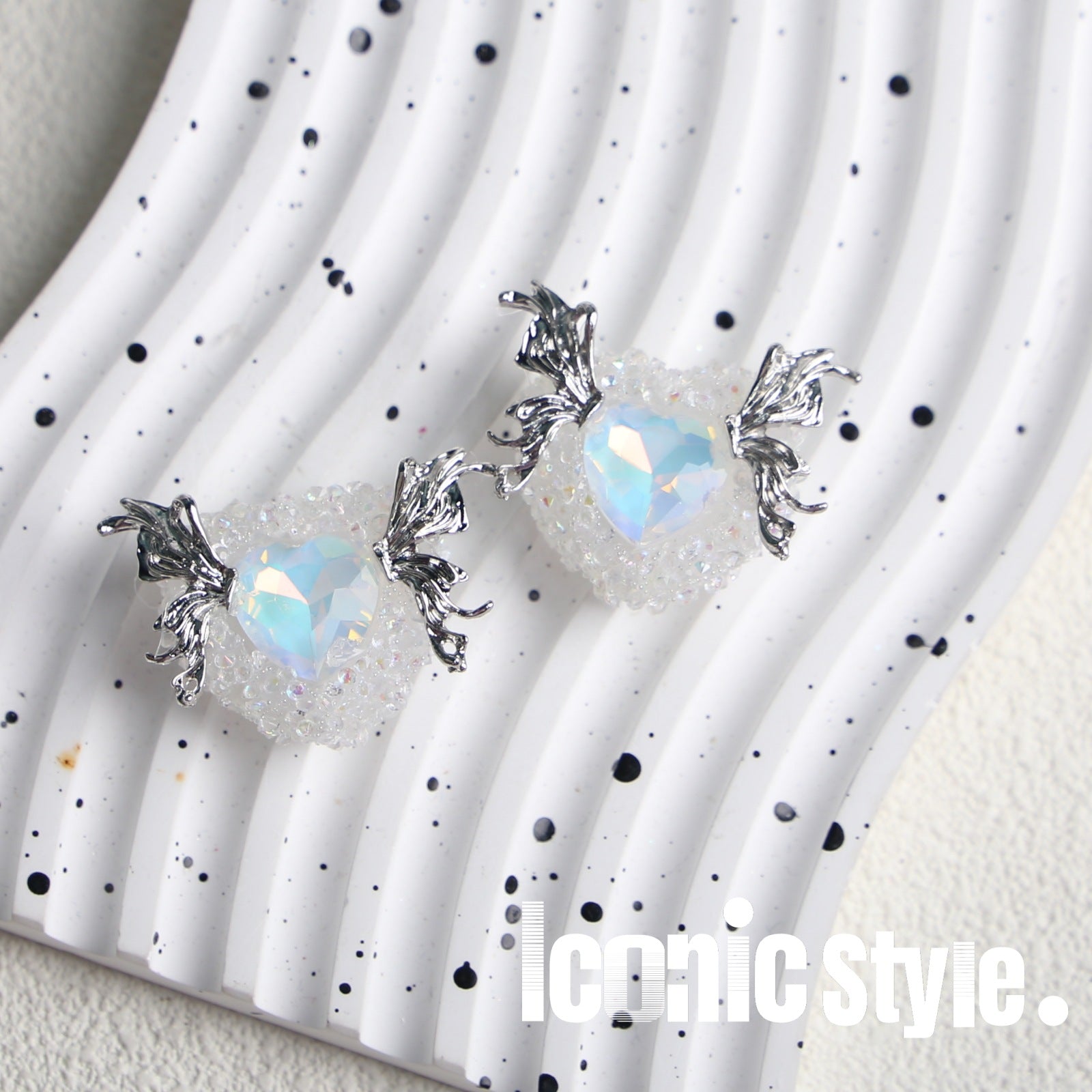 Wholesale 5PCS Angel Wing Butterfly Crystal Bell Love Diamond DIY Jewelry Accessories Loose Beads